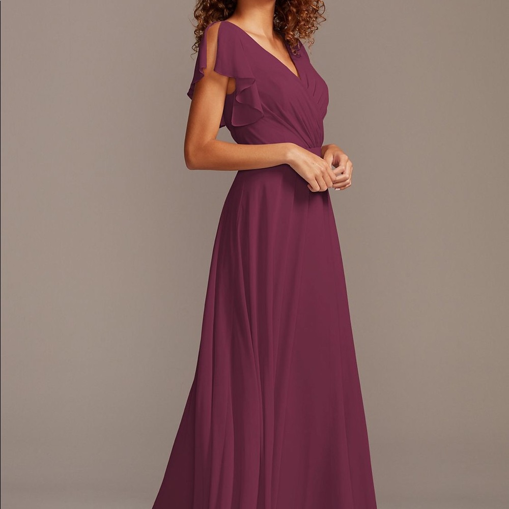 David’s Bridal Wine bridesmaid Dress